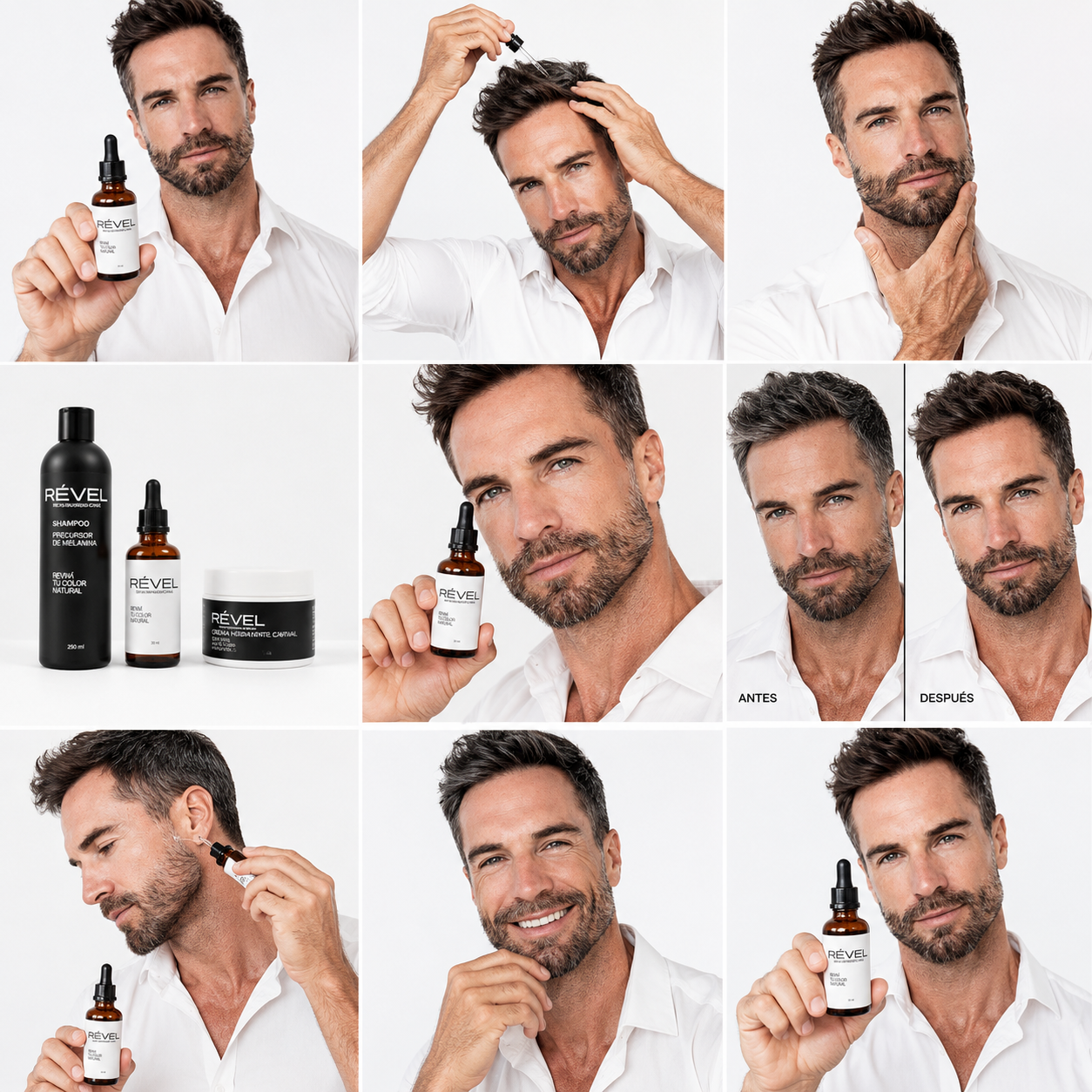 RÉVEL SERUM - Reactivador del color natural Cabello y Barba - 30ml