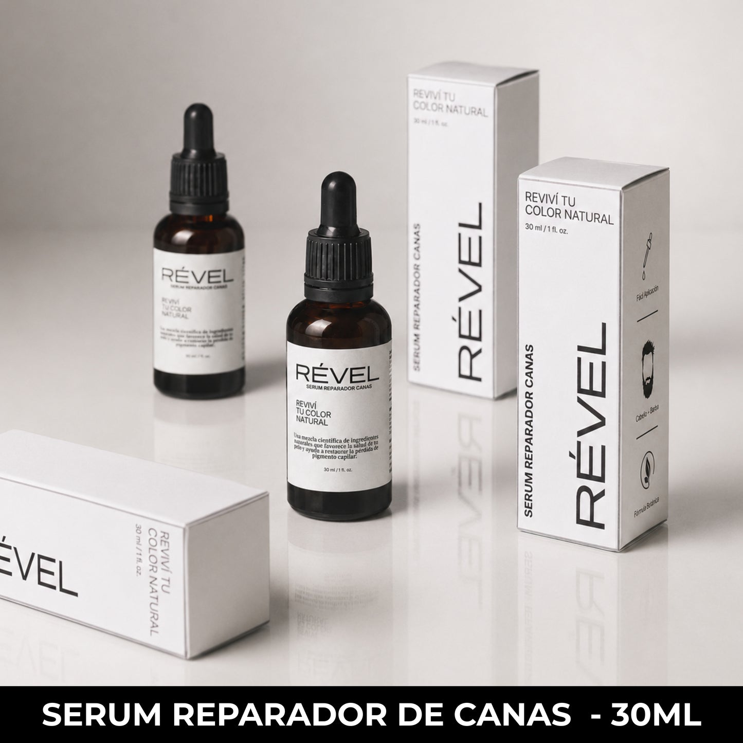 RÉVEL SERUM - Reactivador del color natural Cabello y Barba - 30ml